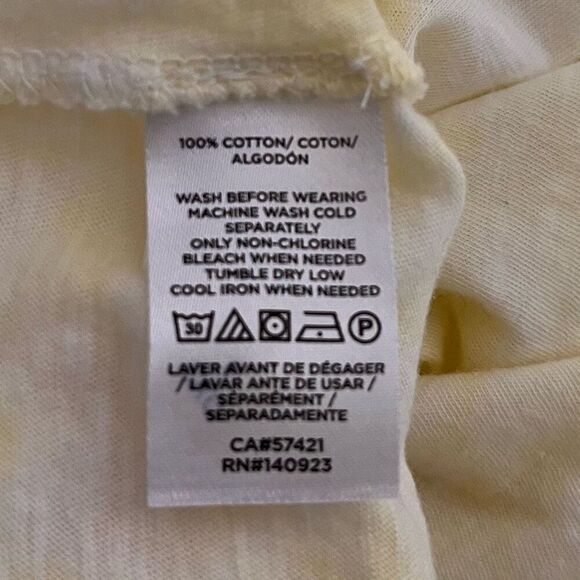 Loft Outlet Yellow Tie Dye Tee Sz L - Picture 4 of 4